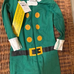Hanna Andersson Green Elf Costume with Yellow Accents